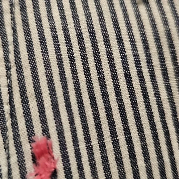 Crown & Ivey Sleveless Dress, Striped, Lined, Ruffled Neck, Size S - Picture 3 of 9